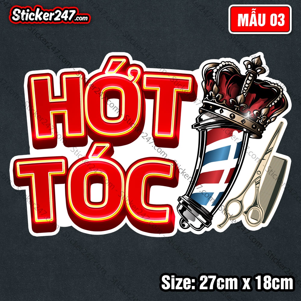 Sticker Barbershop 🌈𝑭𝒓𝒆𝒆𝒔𝒉𝒊𝒑 Hình Dán Tường Cửa Kính Tiệm Tóc Nam - Decal Trang Trí Chống Nước, Màu Sắc Thu Hút Nổi Bật