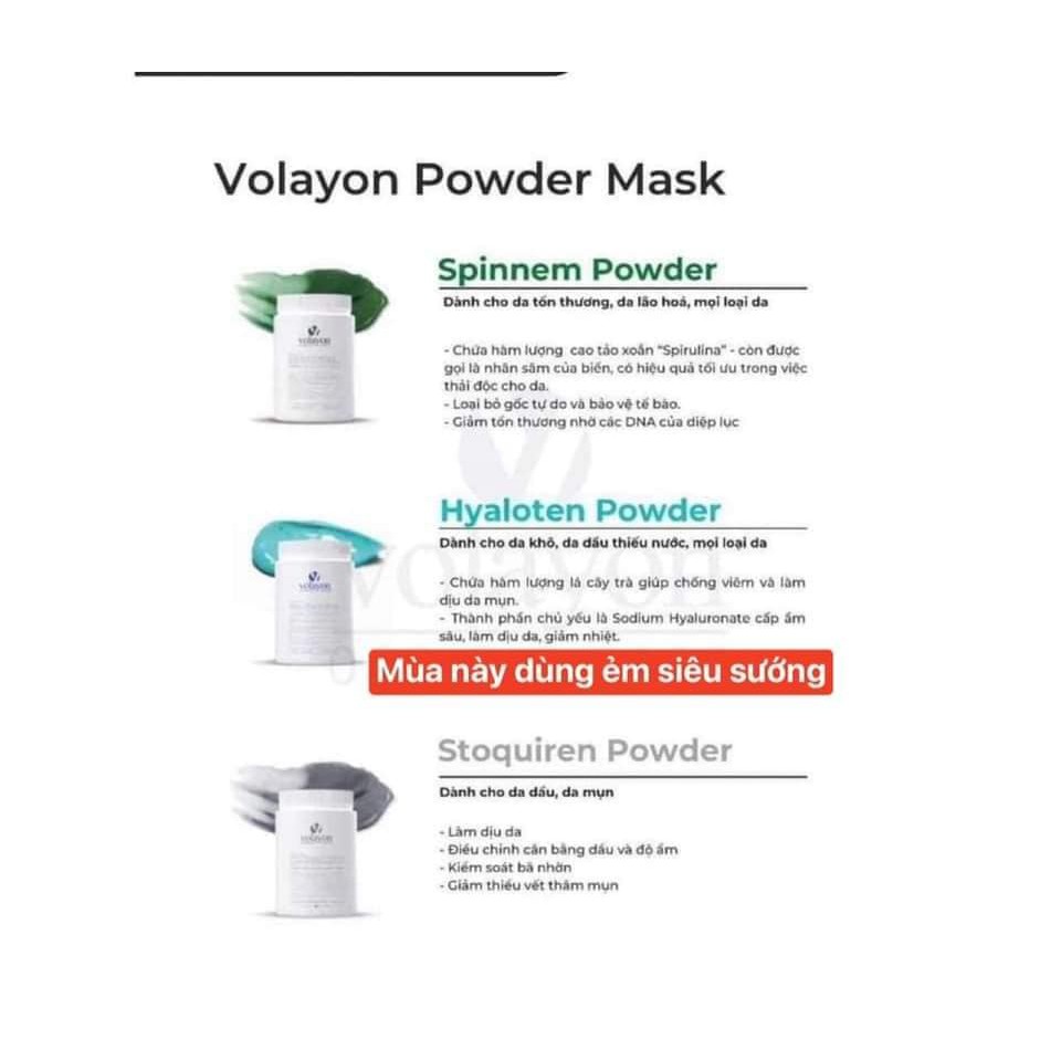 Mặt nạ bột tảo xoắn Volayon Spinnem Powder 500g