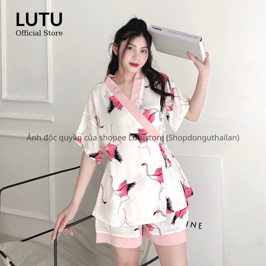 Bộ Pijama Kimono Lụa Cao Cấp Mềm Mịn Nhiều Họa Tiết Dễ Thương | BigBuy360 - bigbuy360.vn