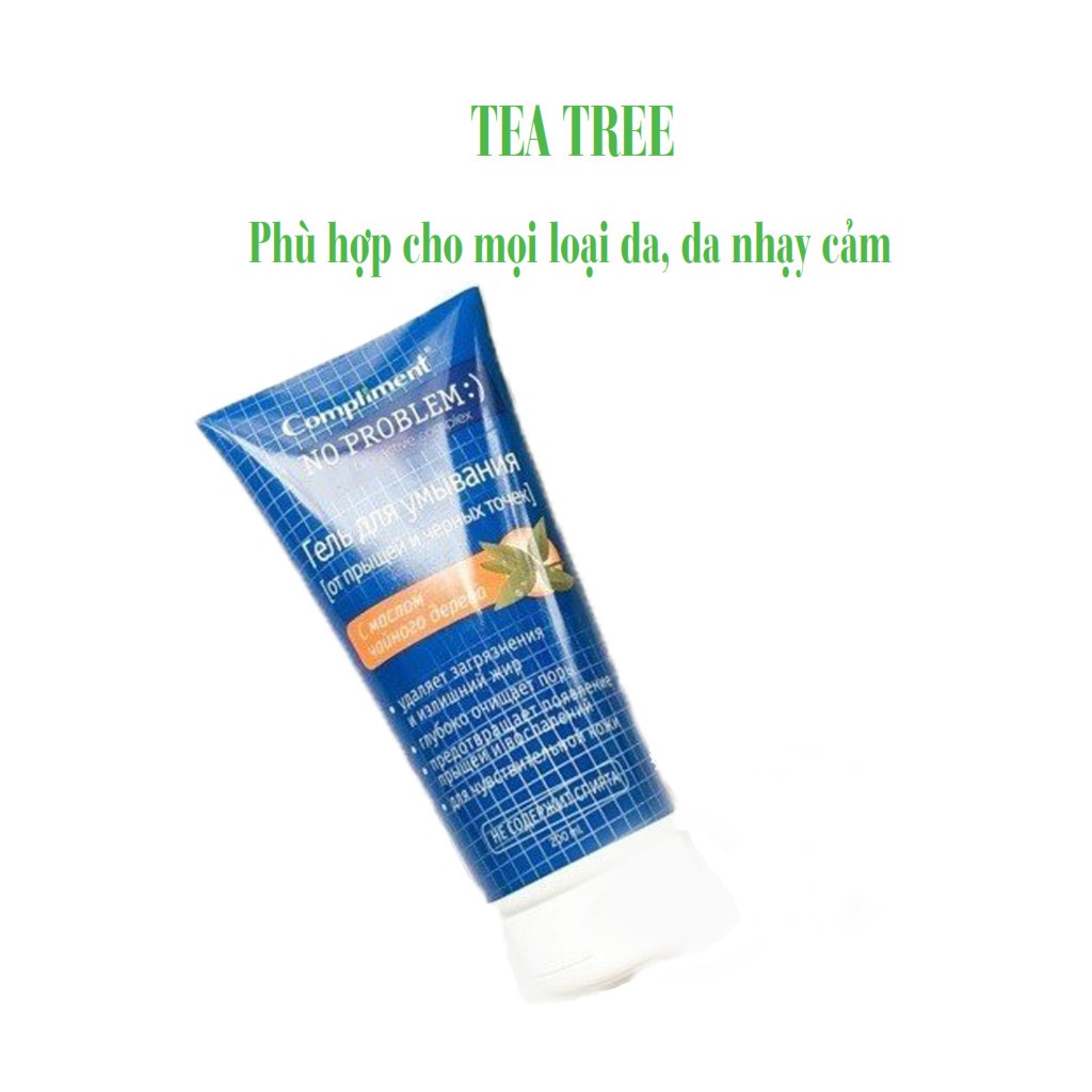 Gel rửa mặt Compliment No Problem không làm khô da giảm viêm, mụn, sản phẩm cho da dầu, nhạy cảm hàng nội địa Nga 200ml | BigBuy360 - bigbuy360.vn