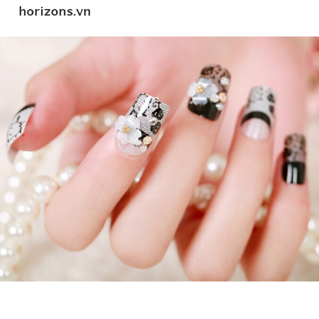 (Hàng Mới Về) Set 24 Móng Tay Giả acrylic Trang Trí Nghệ Thuật