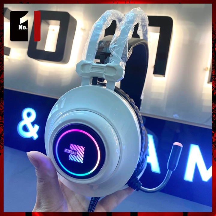 Tai Nghe Gaming Chụp Tai Màu Hồng Zidli SCORE SH320V Led RGB Tai Nghe Headphone Máy Tính Laptop Nghe Nhạc Có Mic