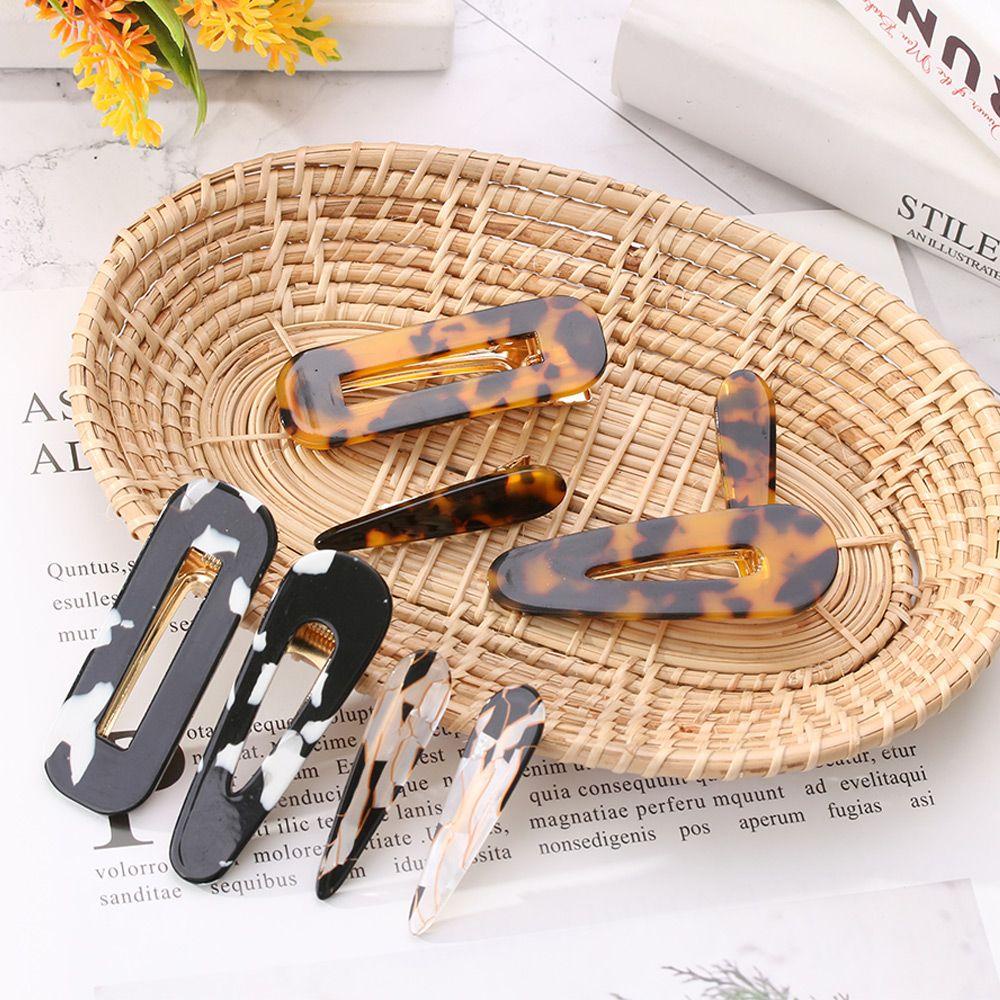 Set 4 Kẹp Tóc Hình Chữ Nhật Rỗng Thời Trang Cho Nữ