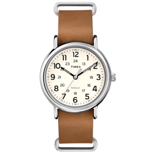 Đồng hồ Unisex Timex Weekender T2P492 - T2P495 Dây Da - Chính Hãng