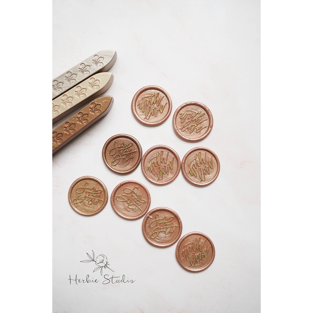 CON DẤU SÁP mẫu SAVE THE DATE