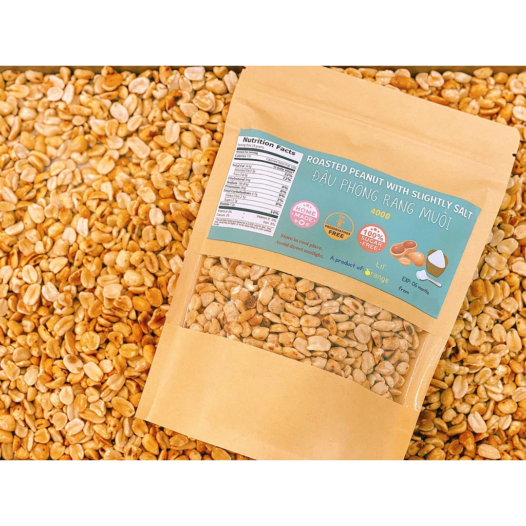 Đậu Phộng Rang Muối/Lạc Rang Muối Sạch Vỏ Lụa - Roasted Peanut With Slightly Salt