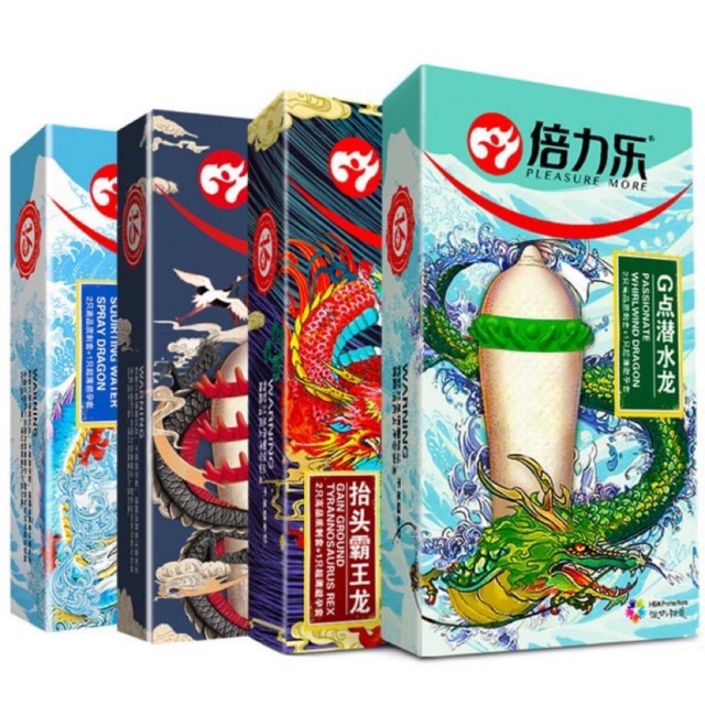 Bao cao su Gân gai bi Đầu rồng ( Hộp 2 Chiếc gai tặng 01 chiếc trơn )