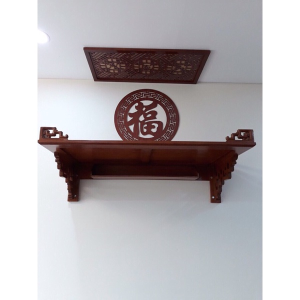 Bàn thờ treo tường gỗ sồi gỗ mít cao cấp cực kì dày dặn chắc chắn
