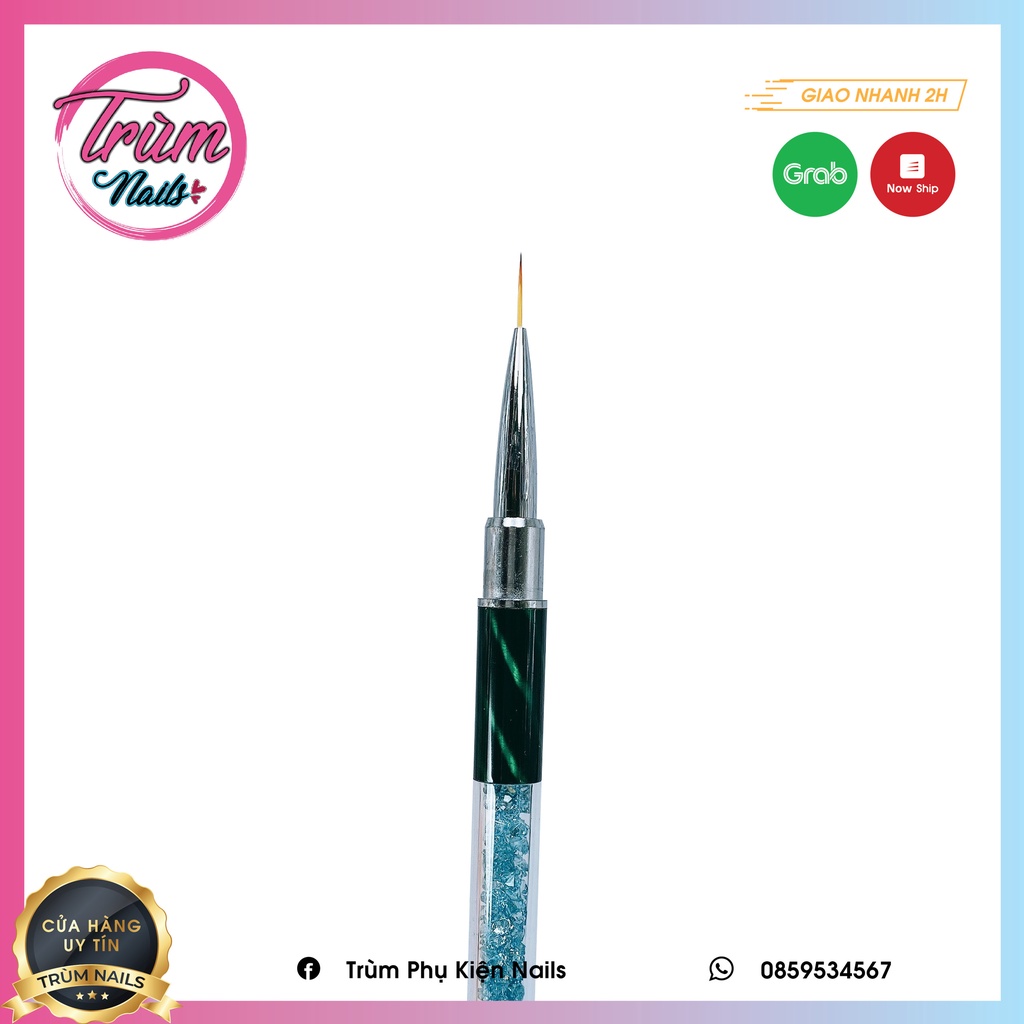 Cọ Nét Nail Cán Đá Nét Nhỏ Dài Mảnh