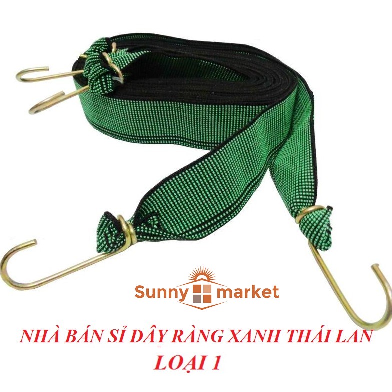 Dây ràng đồ thái lan xanh loại 1 chắc chắn cao cấp siêu bền, Dây thun buộc hàng bản lớn