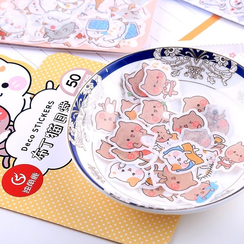 Bộ 50 Sticker dễ thương