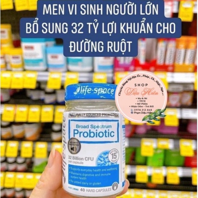 Viên uống Men Vi Sinh Life-Space Broad Spectrum Probiotic