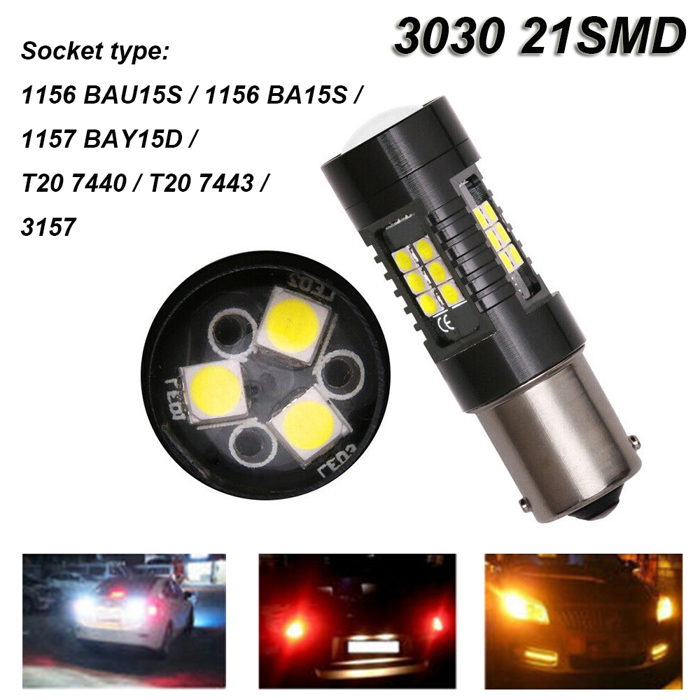 Đèn Led Chiếu Sáng Cho Xe Hơi 1157 Bay15D T20 7440 7443 1156 Bau15S Ba15S 12v 24v 3030 21smd