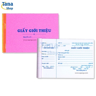 Giấy giới thiệu 1 liên 60gsm - 1 cuốn