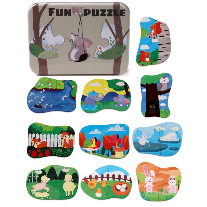 HỘP ĐỒ CHƠI GHÉP HÌNH GIẢI CÂU ĐỐ FUN PUZZLE