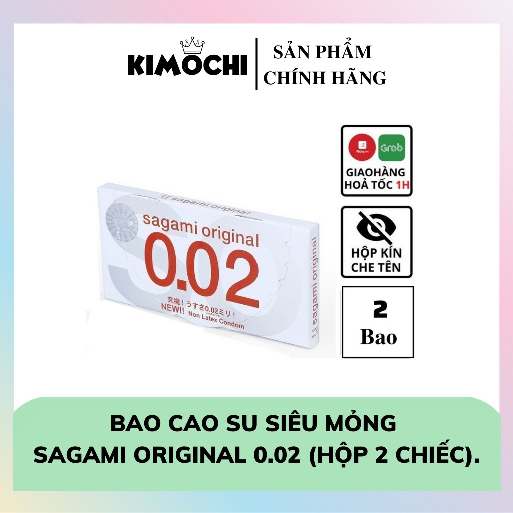 [ HÀNG CAO CẤP ] Bao Cao Su sIÊU Mỏng SAGAMI ORIGINAL 0.02 - NHẬT BẢN ( Hộp 2 Chiếc )