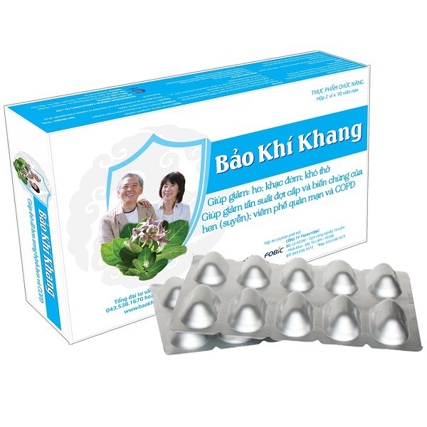 Bảo Khí Khang-Hỗ trợ Giảm Đờm, Ho, Khó thở; Hỗ trợ Giảm tái phát: Hen suyễn, Viêm phế quản mạn, COPD