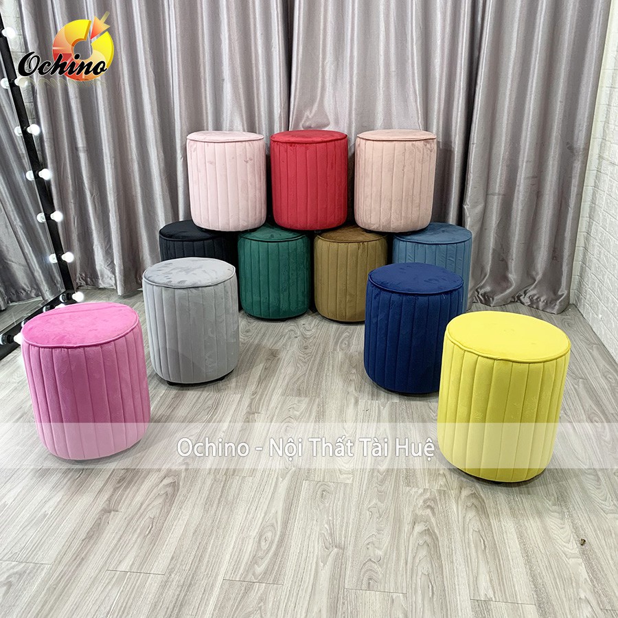 Ghế Đôn Tròn Ngồi Bàn Trang Điểm Phong Cách Bắc Âu, Đôn Tròn Sofa Phòng Khách Siêu Xinh (Cao 45cm - Đường Kính 35cm)