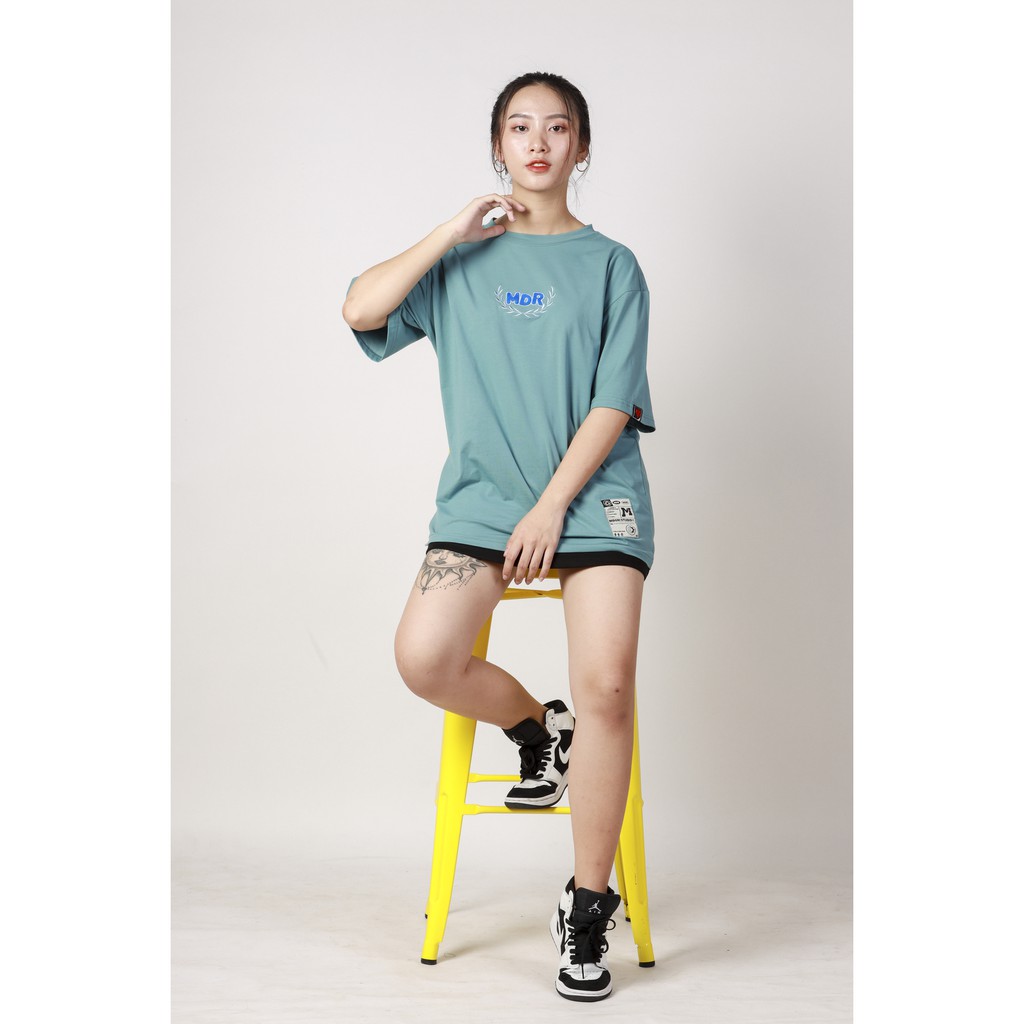 Áo phông tay lỡ form rộng Unisex Thêu Logo MDR Cao Cấp Local Brand Mi Midori