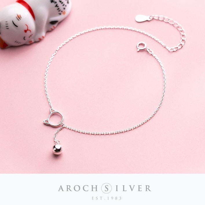 [SIÊU HOT] Lắc chân Bạc hình mèo siêu xinh_A'roch Shop cam kết chuẩn Bạc cao cấp 100% | BigBuy360 - bigbuy360.vn