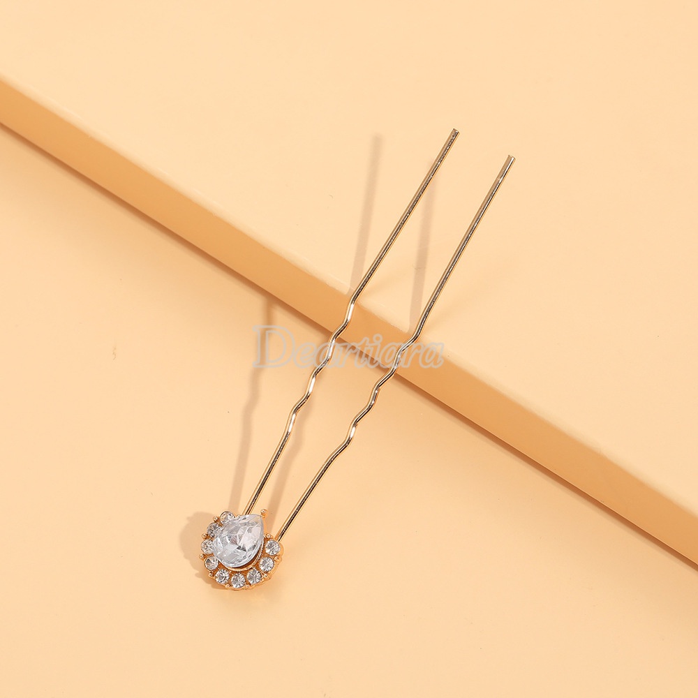 Set 5 Trâm Cài Tóc Chữ U Đính Đá Thời Trang Cho Cô Dâu