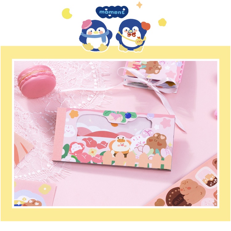 Set Sticker Xấp 30 Miếng Lớn Phong Cảnh và Gấu Thỏ