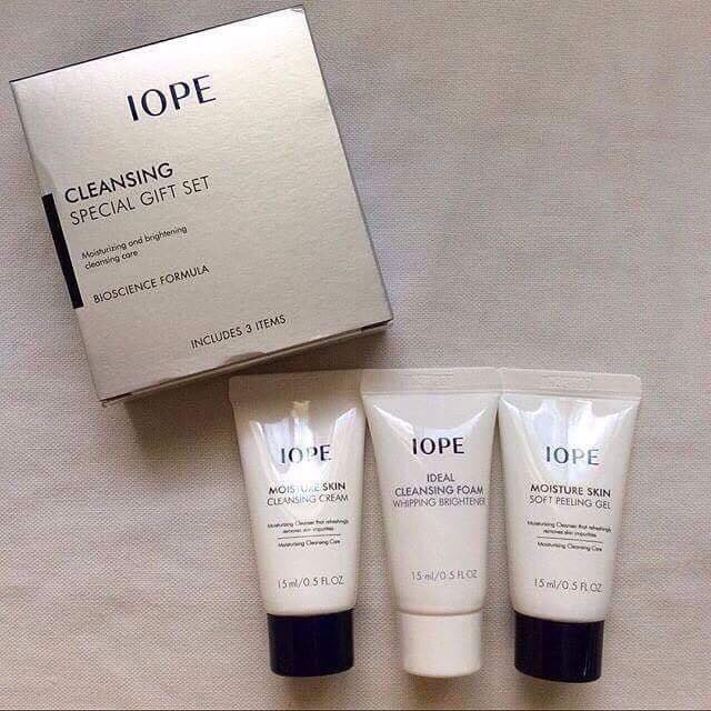 Set làm sạch da 3 sản phẩm IOPE CLEANSING GIFT SET