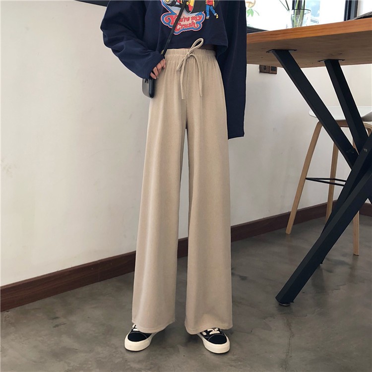 Quần Dài Lưng Cao Vải Mỏng Thời Trang Mùa Thu Cho Nữ | BigBuy360 - bigbuy360.vn