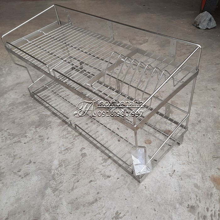 Kệ chén inox 304 treo tường 2 tầng đa năng và không đa năng KCT2T - Ship nhanh nội thành Tp.HCM