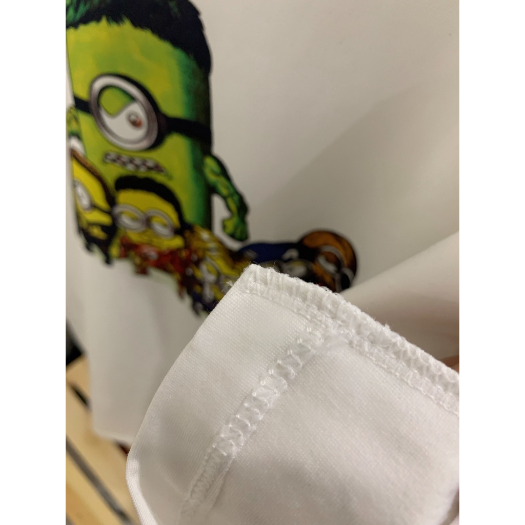 Áo thun Unisex form rộng hình Minions Avengers, áo phông Unisex tay lỡ Minions Avengers nam nữ vải Cotton Freesize JT41