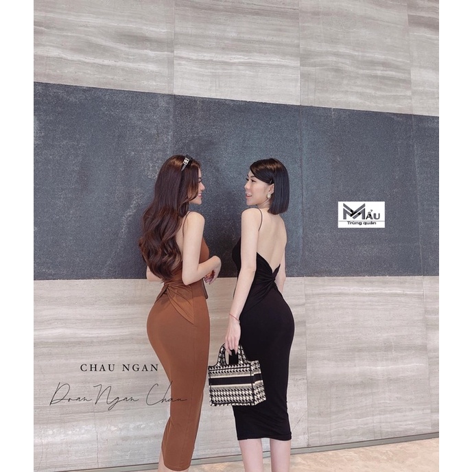 Váy body xoắn lưng