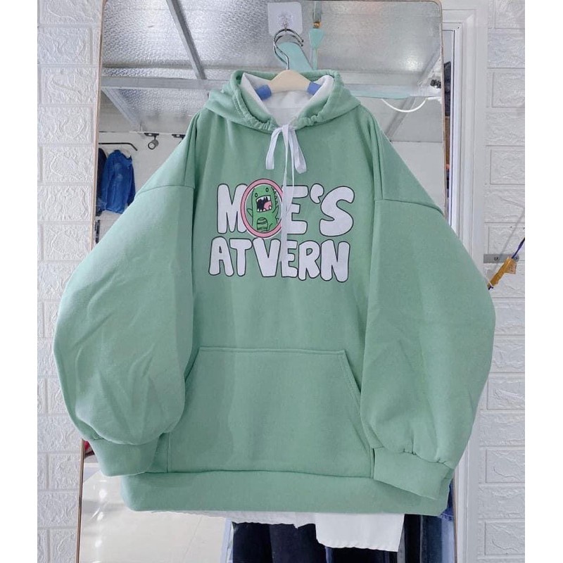 Áo khoác Hoodie form rộng sweater nỉ Ulzzang Moe's Atvern Hot trend Thời Trang Thu Đông siêu đẹp thebagicshop