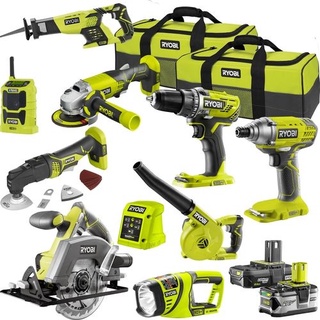 Combo 9 máy cầm tay ryobi r18ck9-h55p