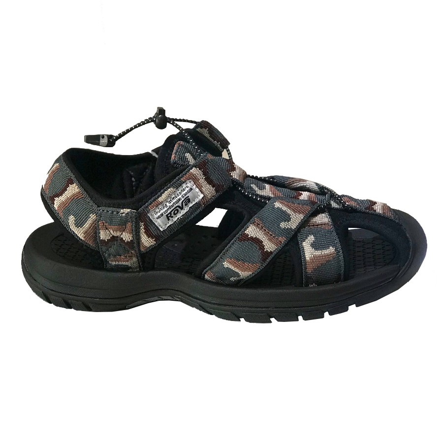 Giày sandal nam bít mũi quai dù có quai hậu cố định thích hợp mang dã ngoại đi phượt du lịch hiệu Rova RV626B