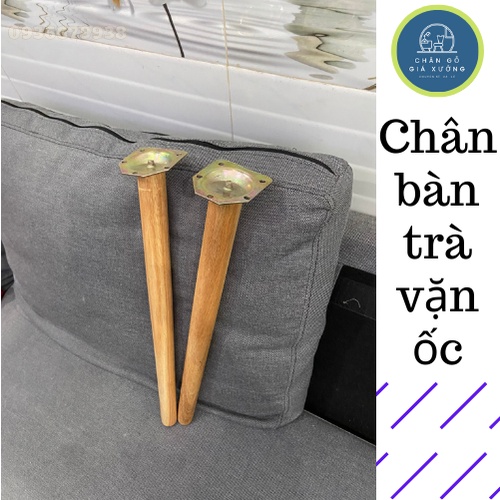 Chân gỗ có gắn ốc vặn ren dài 42cm, dùng làm chân ghế,chân bàn trà.Đặc biệt tặng kèm pad sắt để gắn chân gỗ