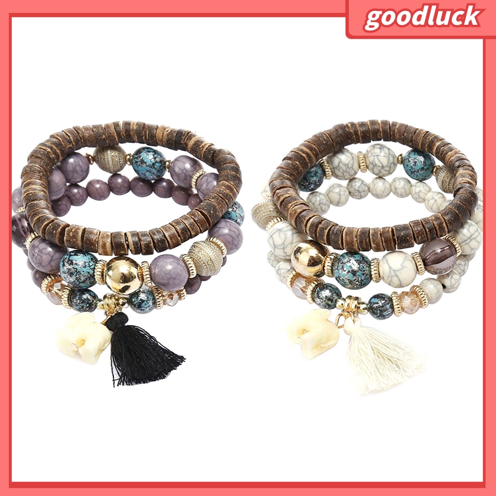 Vòng tay chuỗi hạt phong cách boho thời trang cho nữ