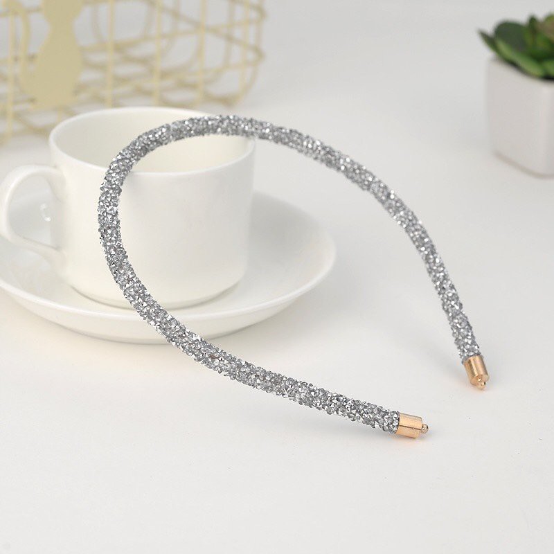 Bờm tóc đính đá băng đô pha lê nhân tạo lấp lánh thời trang sang trọng tiểu thư xinh xắn BT1