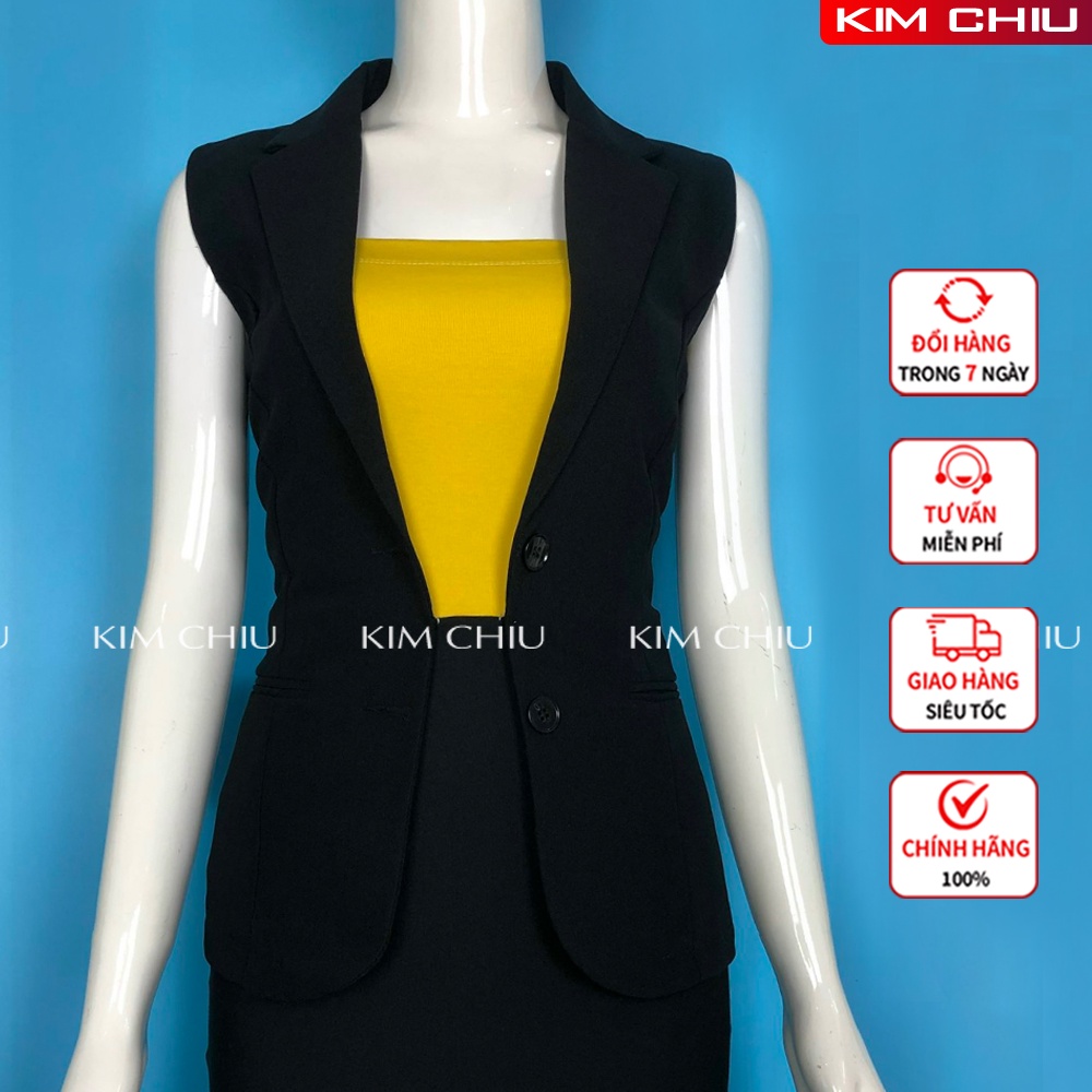Áo Vest Nữ Sát Nách Cao Cấp Màu Đen Vải Tuyết Mưa Form Đẹp Từng Đường Kim Mũi Chỉ VSN-08