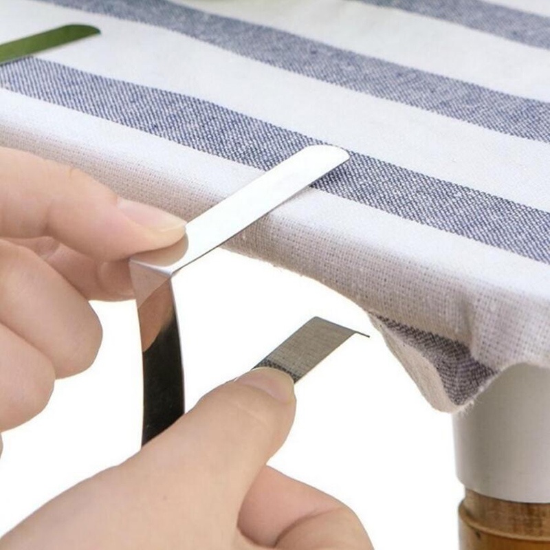 Bộ 8 / 12 Giá Đỡ Kẹp Khăn Trải Bàn Chống Trượt Bằng Thép Không Gỉ