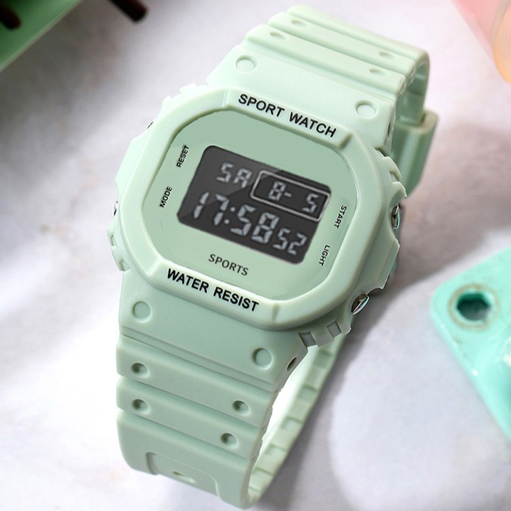 Đồng hồ điện tử nam nữ SPORTS S77 mặt đen cực đẹp, đèn led nhiều màu