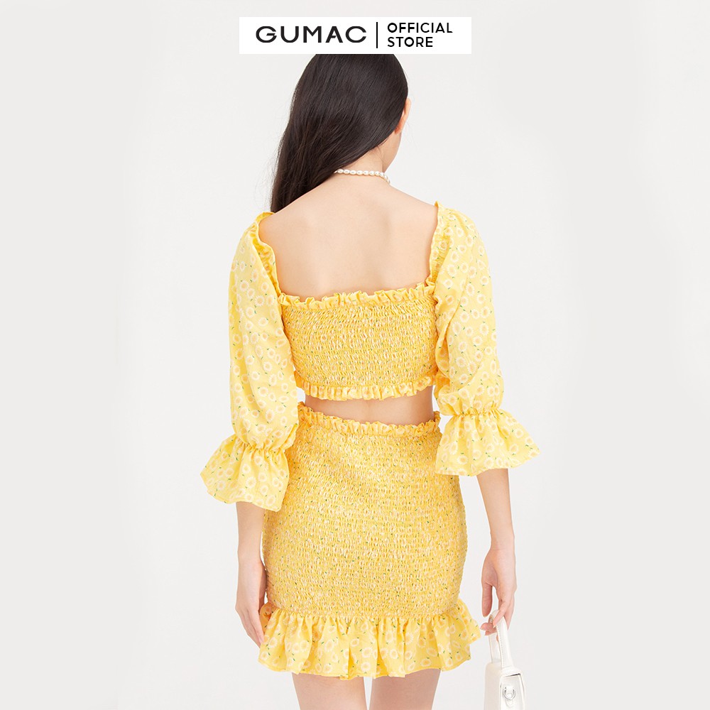 [Mã WABRGU152 giảm 10% tối đa 50k đơn từ 250k] Chân váy nữ chạy smocking GUMAC VB783