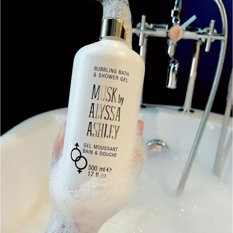 Sữa tắm nước hoa cao cấp Italy siêu tạo bọt, trắng da, lưu hương 24h, tắm bồn 500ml Alyssa Ashley