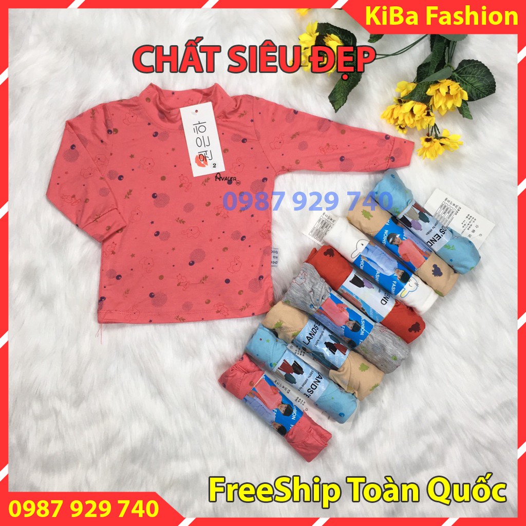 [FreeShip TOÀN QUỐC] 3 chiếc Áo giữ nhiệt thu đông cotton ĐẸP co giãn 4 chiều cho bé Trai/Gái 4-12kg- AGNH0180 -Ảnh thật