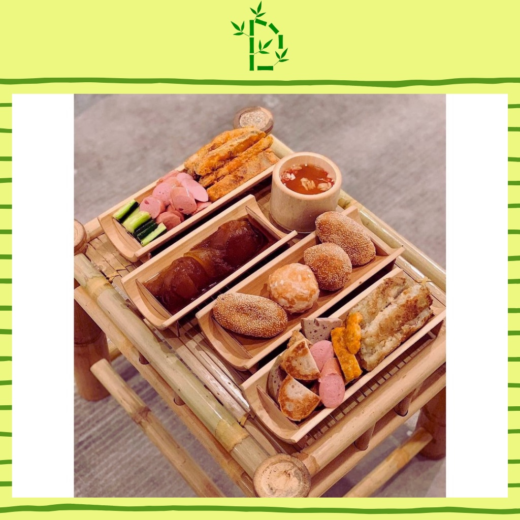 KHAY THỨC ĂN GỖ TRE CAO CẤP, KHAY GỖ, ĐĨA GỖ, KHAY ĐỰNG ĐỒ, KHAY TRE DECOR, DĨA TRE TRANG TRÍ - ĐÀ LẠT BAMBOO