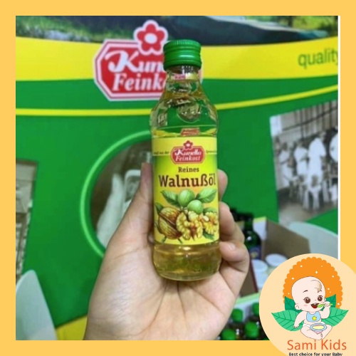 Dầu óc chó cho bé ăn dặm, dầu hạt óc chó Đức  trộn cháo, đồ ăn dặm SAMI KIDS
