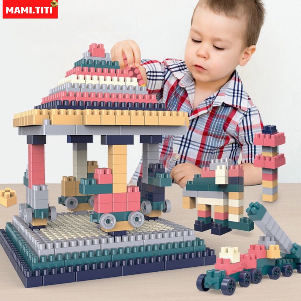 Đồ chơi lego, bộ lego 220 chi tiết giúp bé phát triển tư duy não bộ