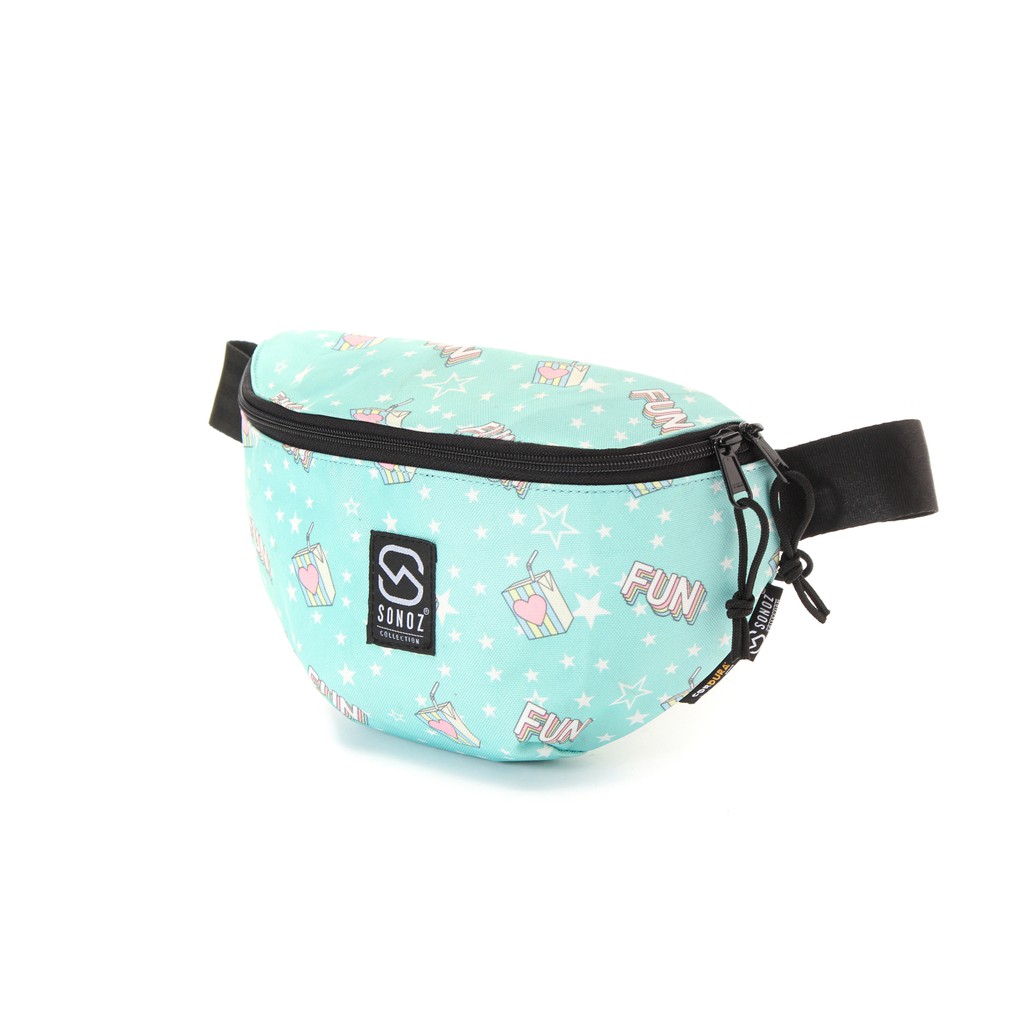 Túi Đeo Ngực SONOZ LE BOOM WAIST BAG COEURBLEU2118 / Xanh ngọc hình sao