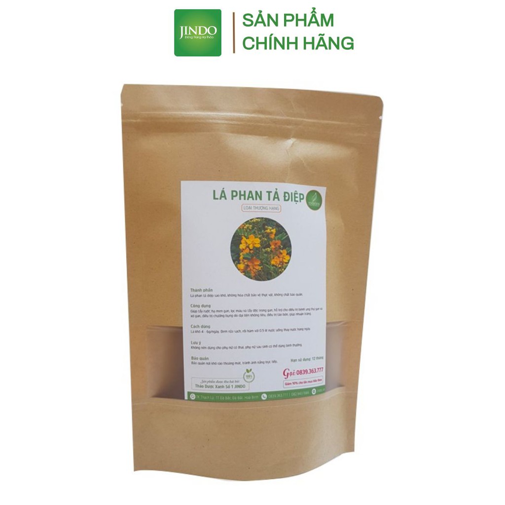 Lá phan tả diệp sấy khô thượng hạng JINDO 1kg hỗ trợ táo bón nhuận tràng, giảm cân