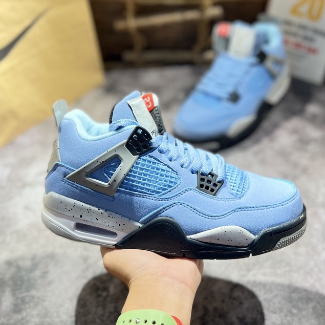 Giầy Jordan 4 Retro GS University Blue Xanh Dương hàng cao cấp