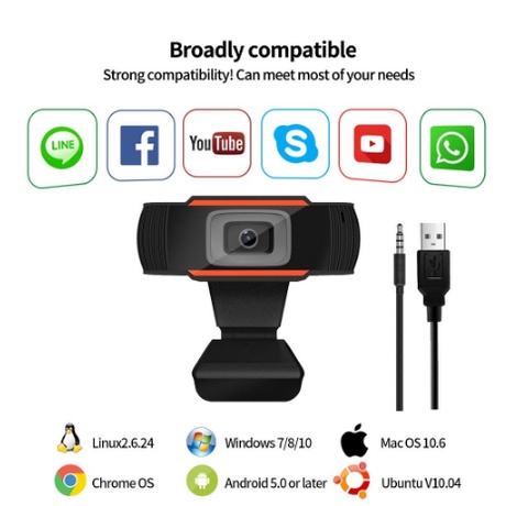 Webcam Có Mic Full Hd 720 mpx SắC NéT